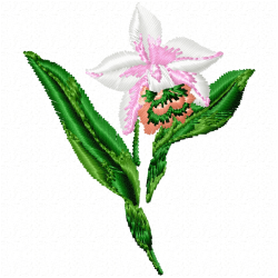 Flowers And Tree Embroidery Design 3